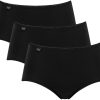 Damen-Unterwäsche Sloggi 24/7 Cotton Midi Briefs 3 Packblack