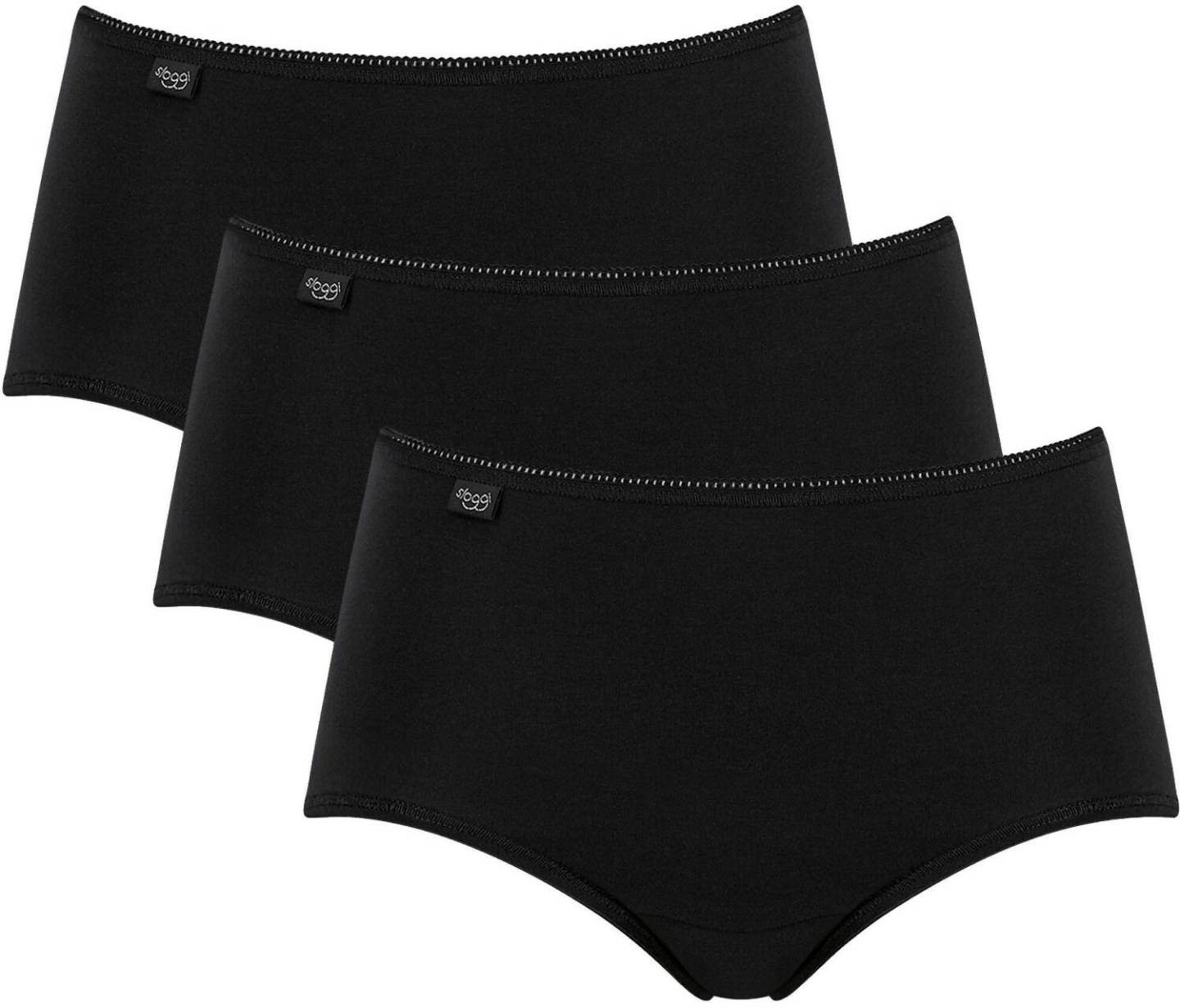 Damen-Unterwäsche Sloggi 24/7 Cotton Midi Briefs 3 Packblack