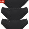 Sloggi 24/7 Cotton Lace Tai Briefs 3Pblack Damen-Unterwäsche