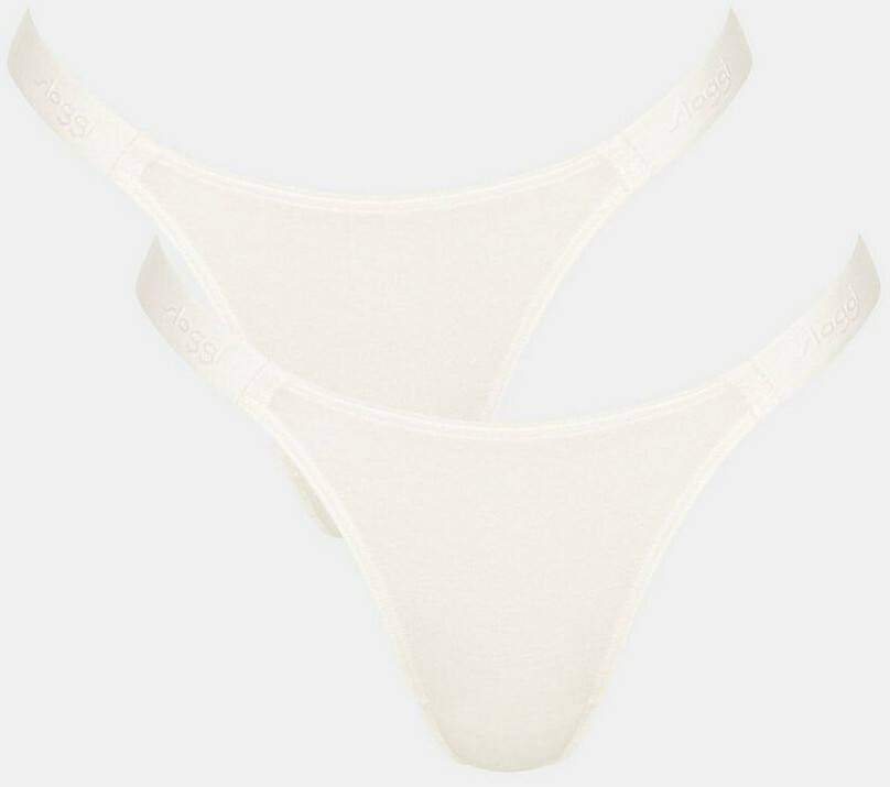 Sloggi 2-Pack Go Casual Tanga (10217791)silk white Damen-Unterwäsche