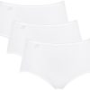 Damen-Unterwäsche Sloggi 24/7 Cotton Midi Briefs 3 Packwhite