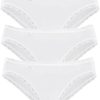 Sloggi 24/7 Cotton Lace Tai Briefs 3Pwhite Damen-Unterwäsche