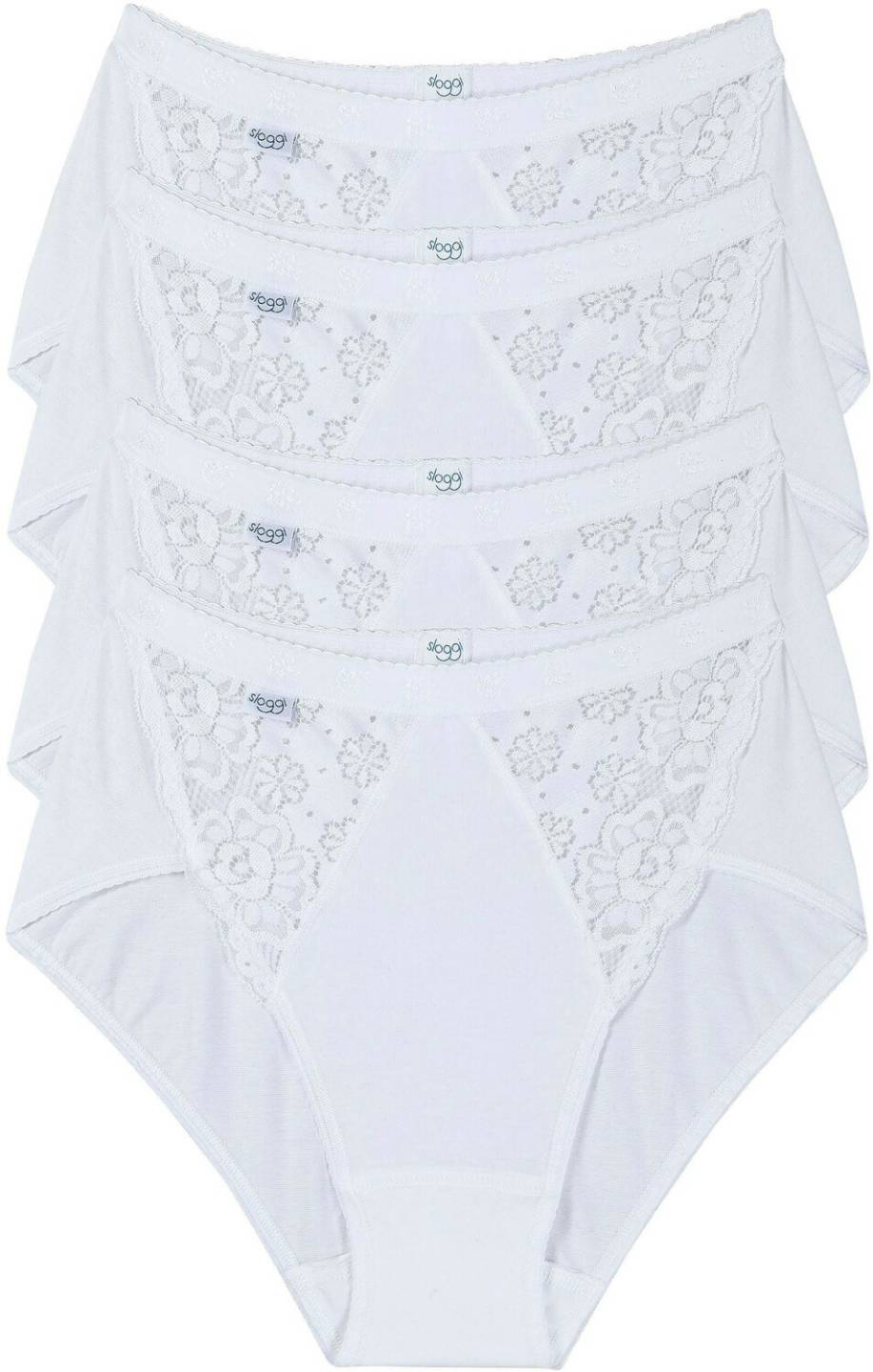 Damen-Unterwäsche Sloggi 4-Pack Chic Midi (10071633)white