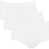 Damen-Unterwäsche Sloggi 24/7 Cotton Lace Midi Briefs 3Pwhite