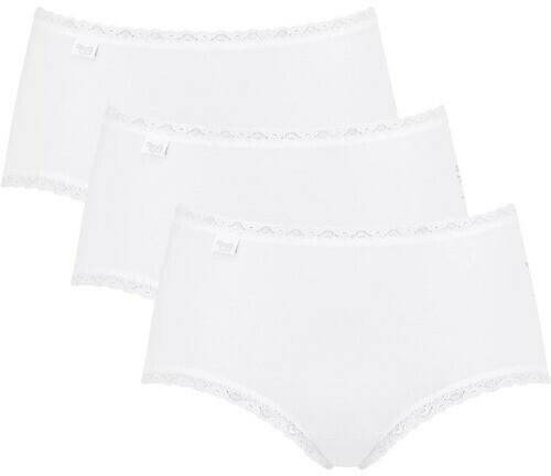 Damen-Unterwäsche Sloggi 24/7 Cotton Lace Midi Briefs 3Pwhite