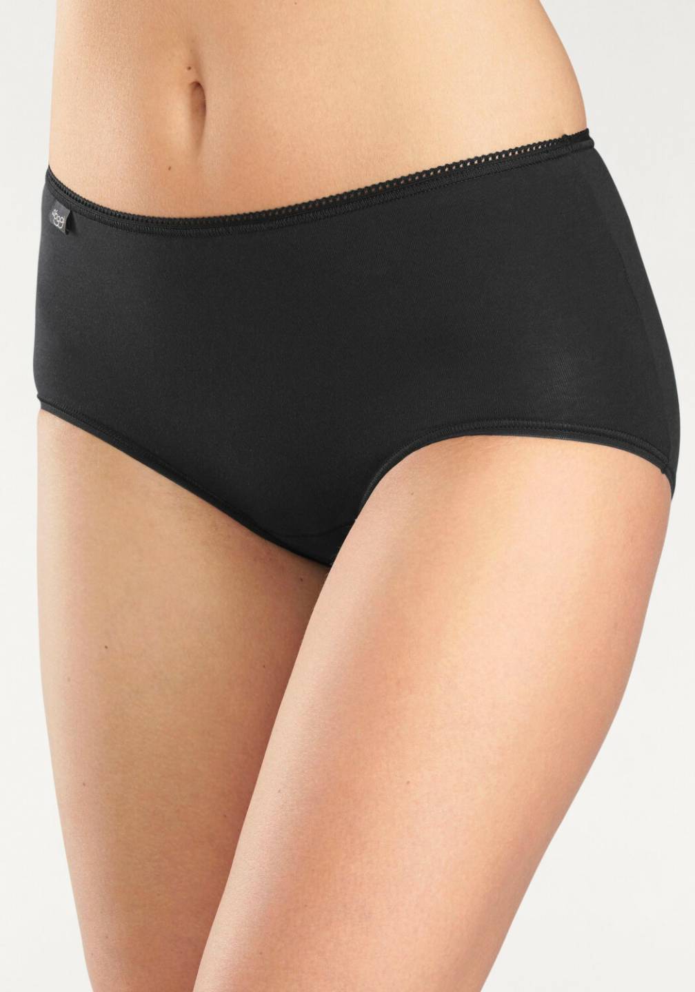 Damen-Unterwäsche Sloggi 24/7 Cotton Midi Briefs 3 Packblack